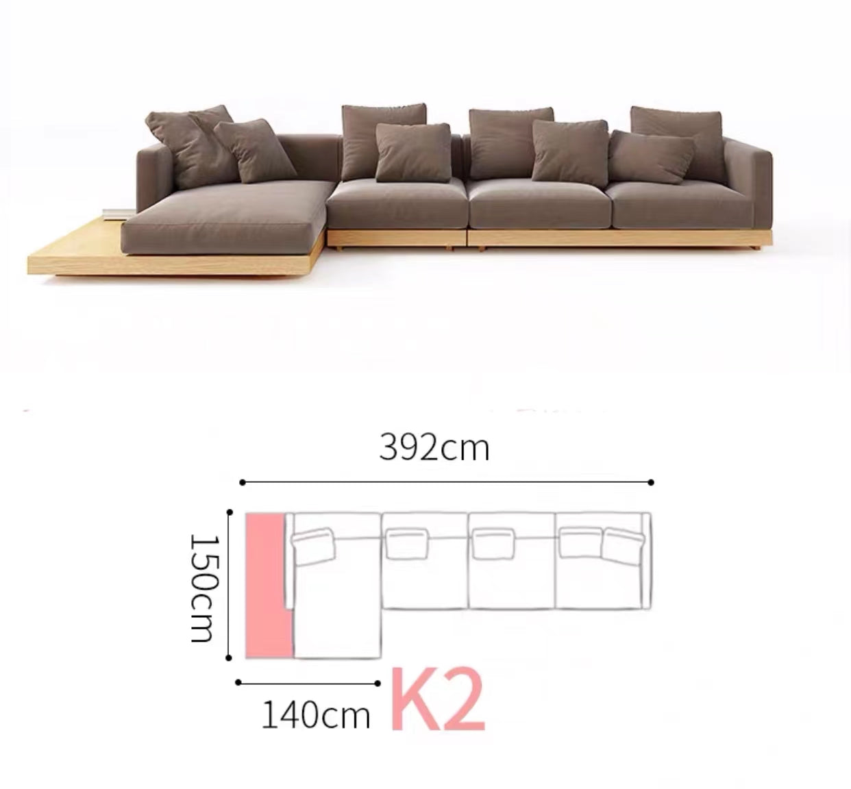 Niemi Wide Sectional Sofa - 4 Seasons Home Gadgets