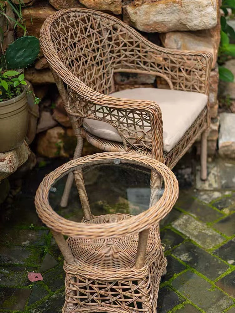 Nilda Rattan Armchair - 4 Seasons Home Gadgets