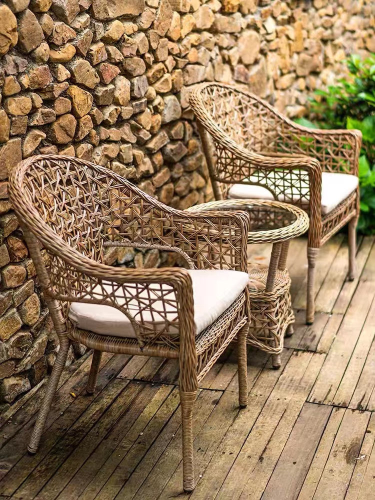 Nilda Rattan Armchair - 4 Seasons Home Gadgets