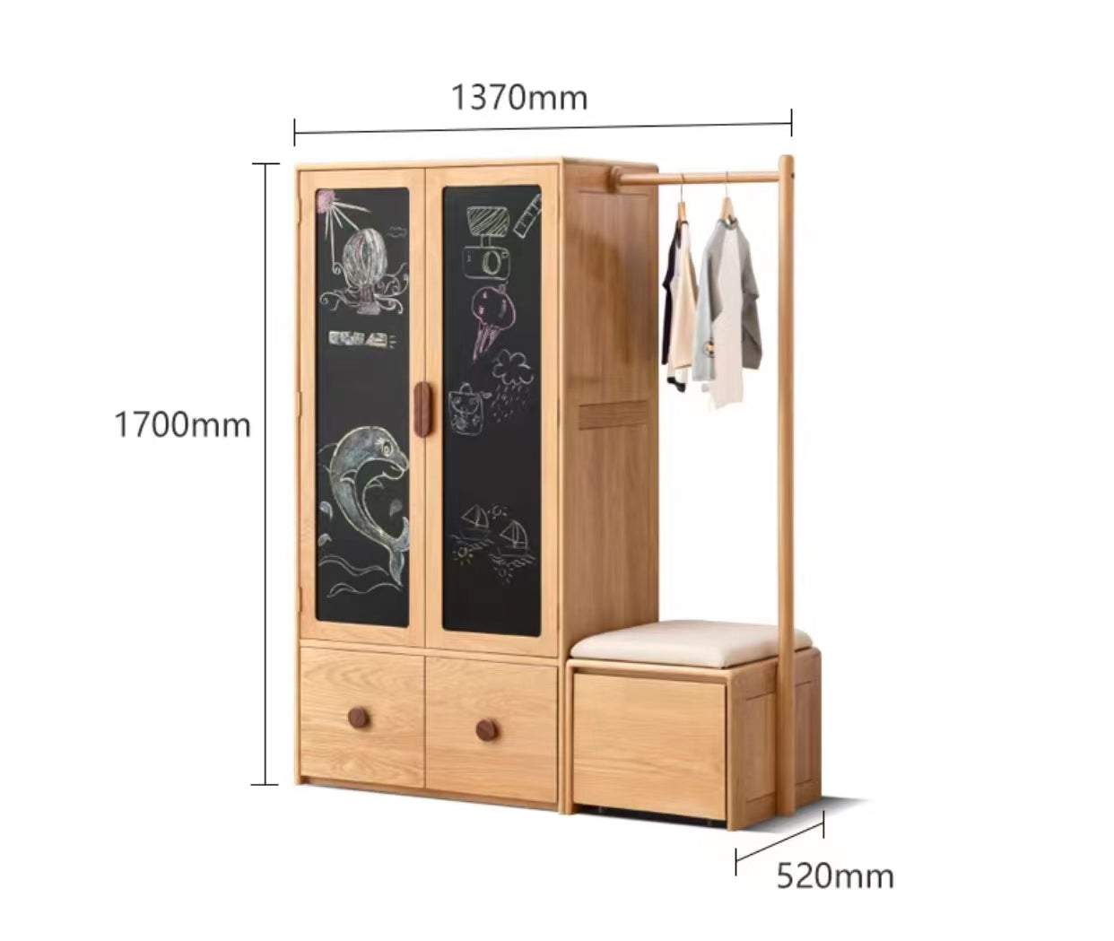 Oak Armoire - 4 Seasons Home Gadgets