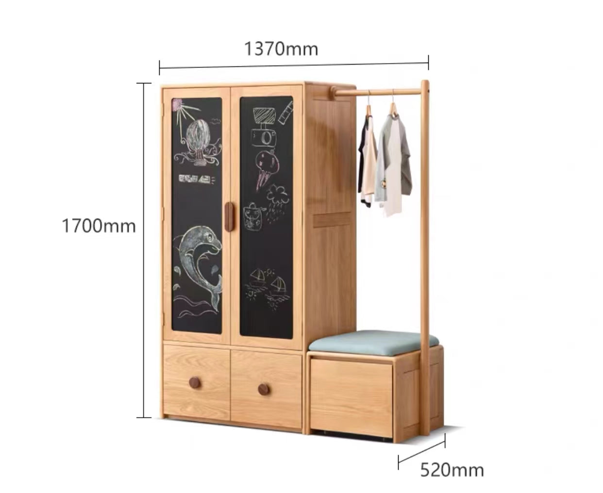 Oak Armoire - 4 Seasons Home Gadgets