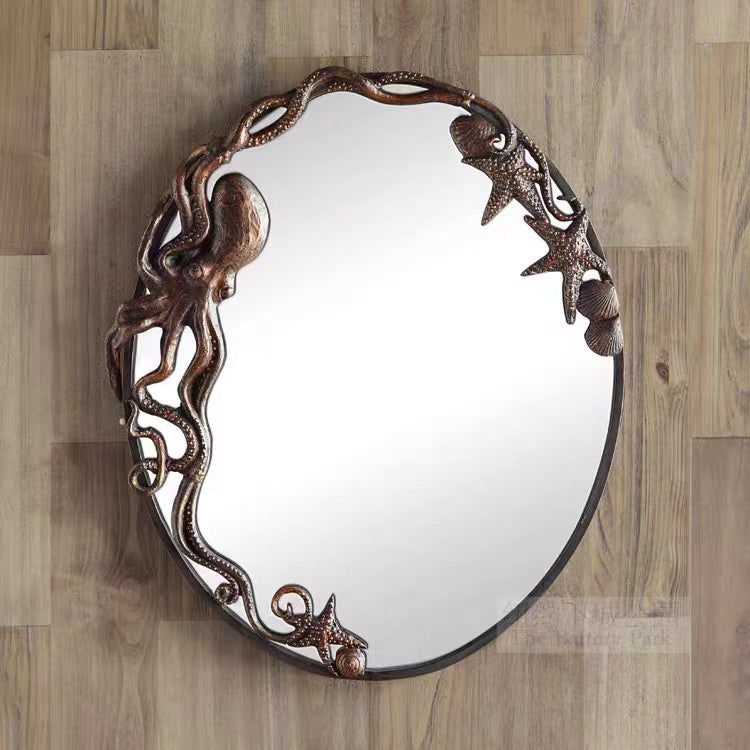 Octopus Sea Turtle Round Mirror - 4 Seasons Home Gadgets