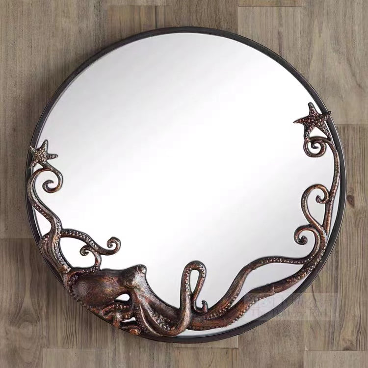 Octopus Sea Turtle Round Mirror - 4 Seasons Home Gadgets