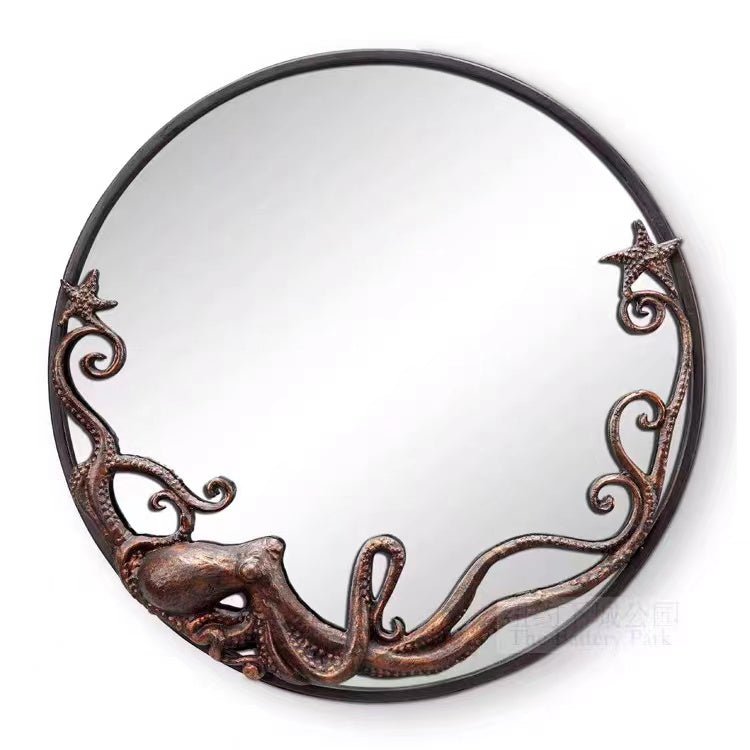 Octopus Sea Turtle Round Mirror - 4 Seasons Home Gadgets