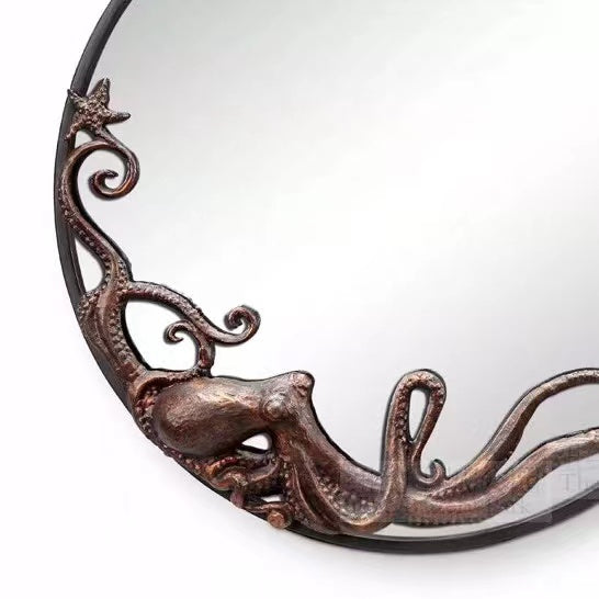 Octopus Sea Turtle Round Mirror - 4 Seasons Home Gadgets