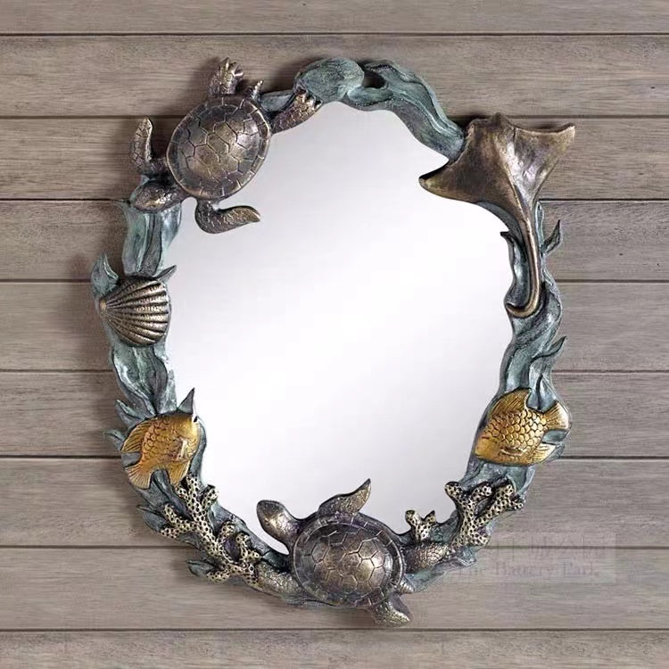 Octopus Sea Turtle Round Mirror - 4 Seasons Home Gadgets