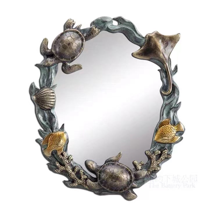 Octopus Sea Turtle Round Mirror - 4 Seasons Home Gadgets