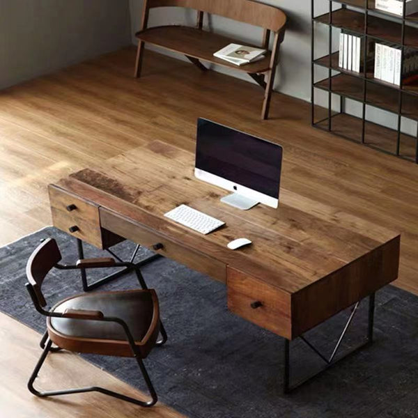 Old Log Work Desk - 4 Seasons Home Gadgets