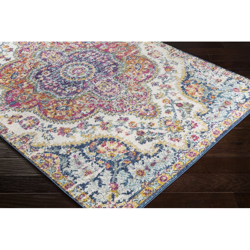 Oriental Grey Orange Pink Area Rug - 4 Seasons Home Gadgets