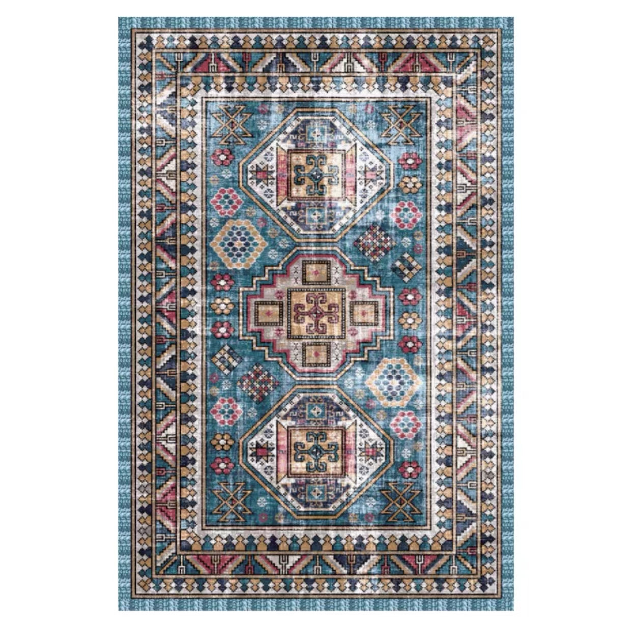 Oriental Terracotta Beige Area Rug - 4 Seasons Home Gadgets