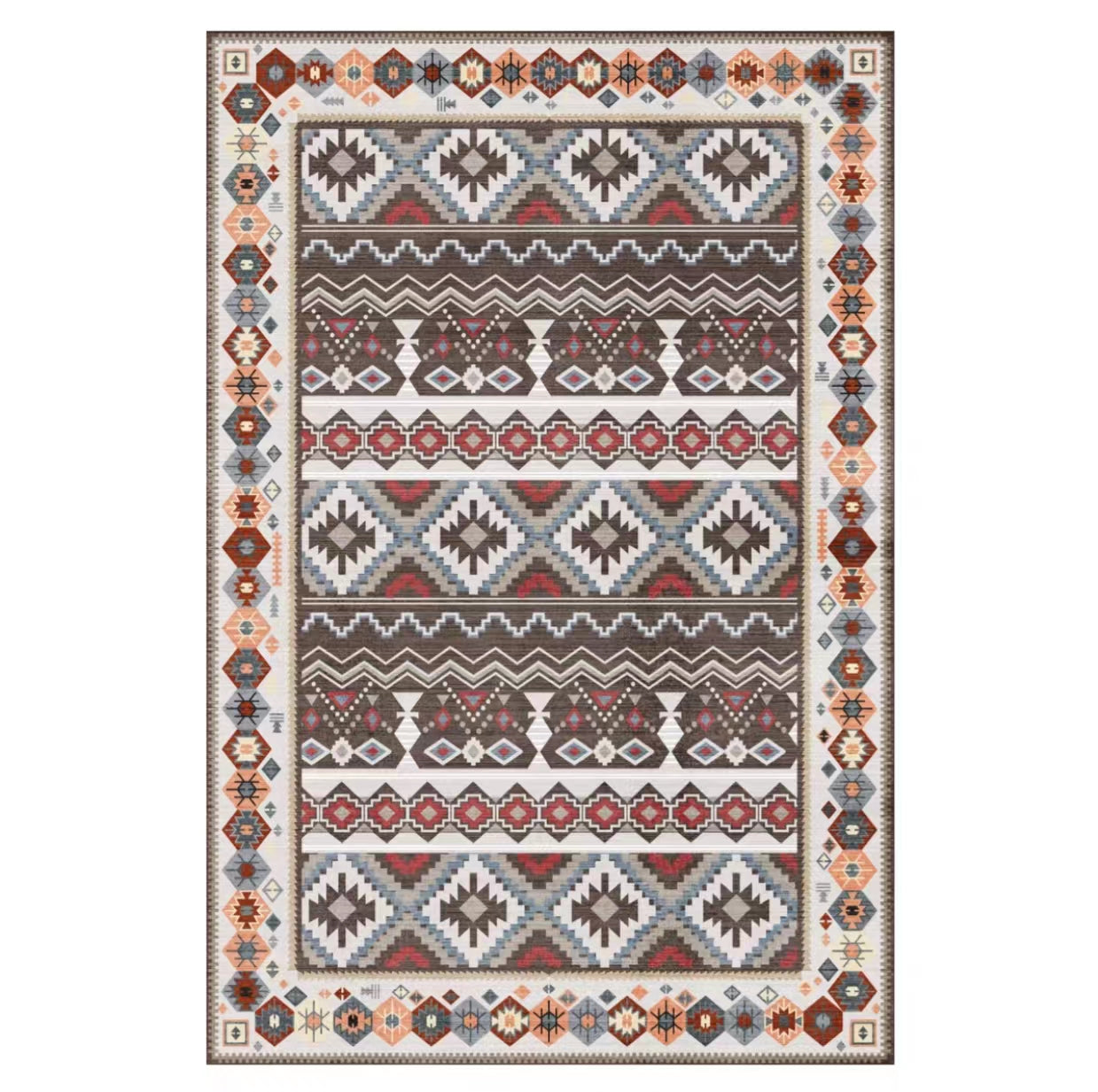 Oriental Terracotta Beige Area Rug - 4 Seasons Home Gadgets