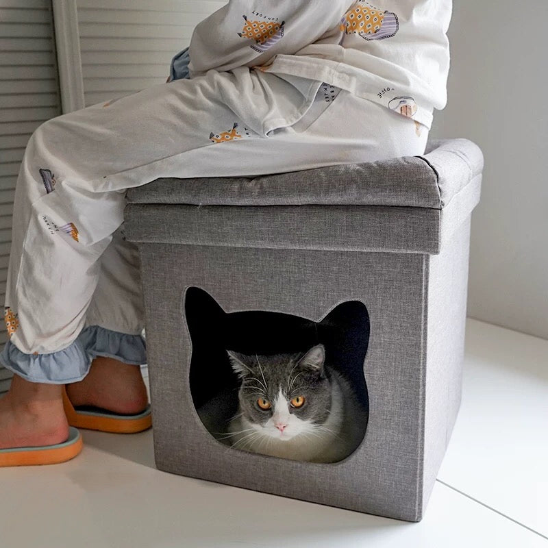 Ottoman With Cat Bed - 4 Seasons Home Gadgets