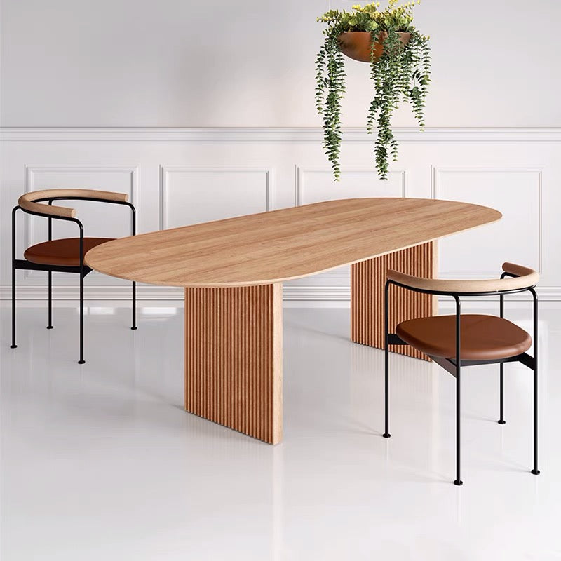 Oval Solid Pine Pedestal Dining Table - 4 Seasons Home Gadgets