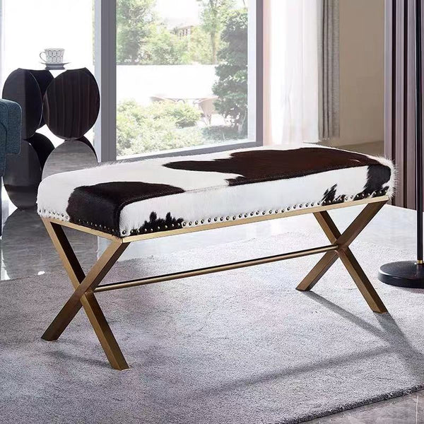 Ox Leather Bench - 4 Seasons Home Gadgets