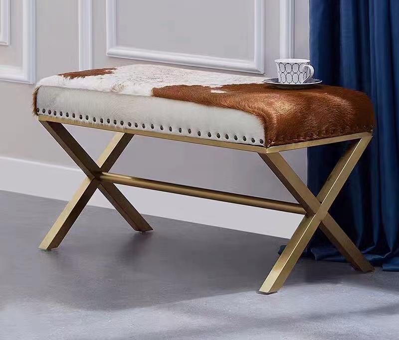 Ox Leather Bench - 4 Seasons Home Gadgets