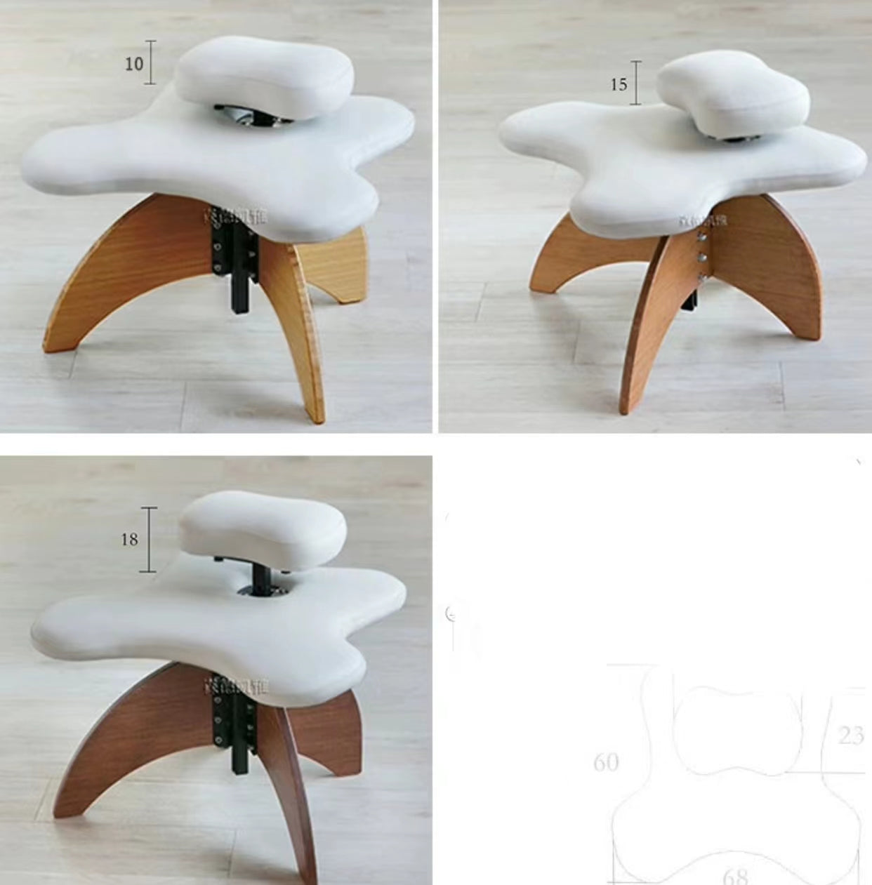 PU Height Adjustable Kneeling Chair - 4 Seasons Home Gadgets