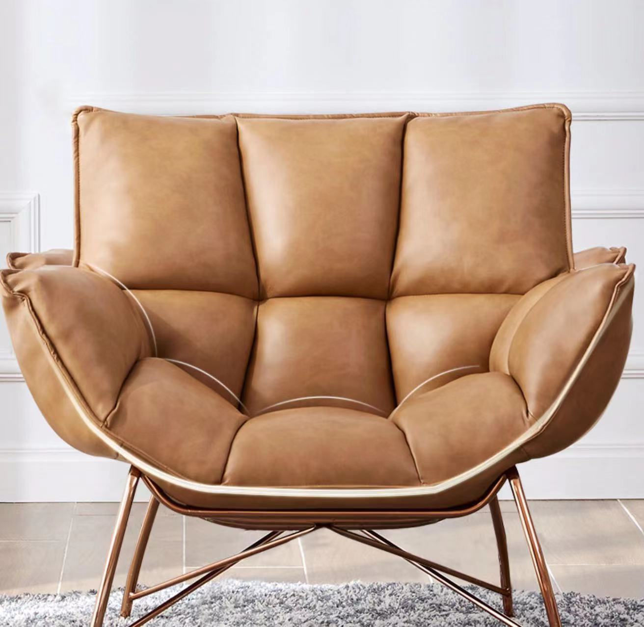 PU Leather Top Grain Side Chair - 4 Seasons Home Gadgets