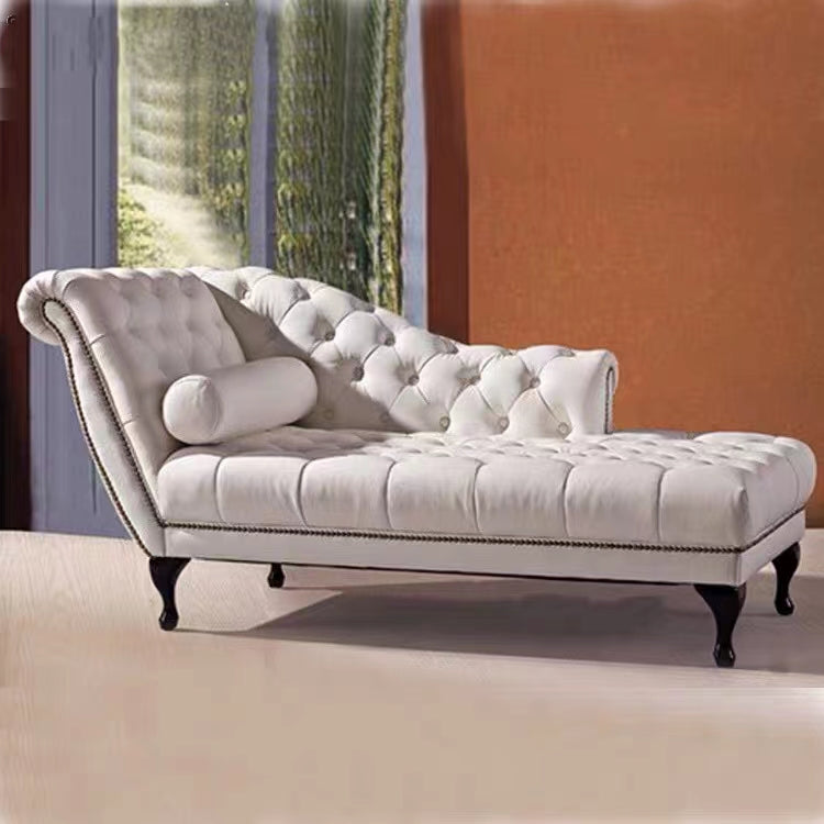 PU Leather Tufted One Arm Flared Chaise Lounge - 4 Seasons Home Gadgets