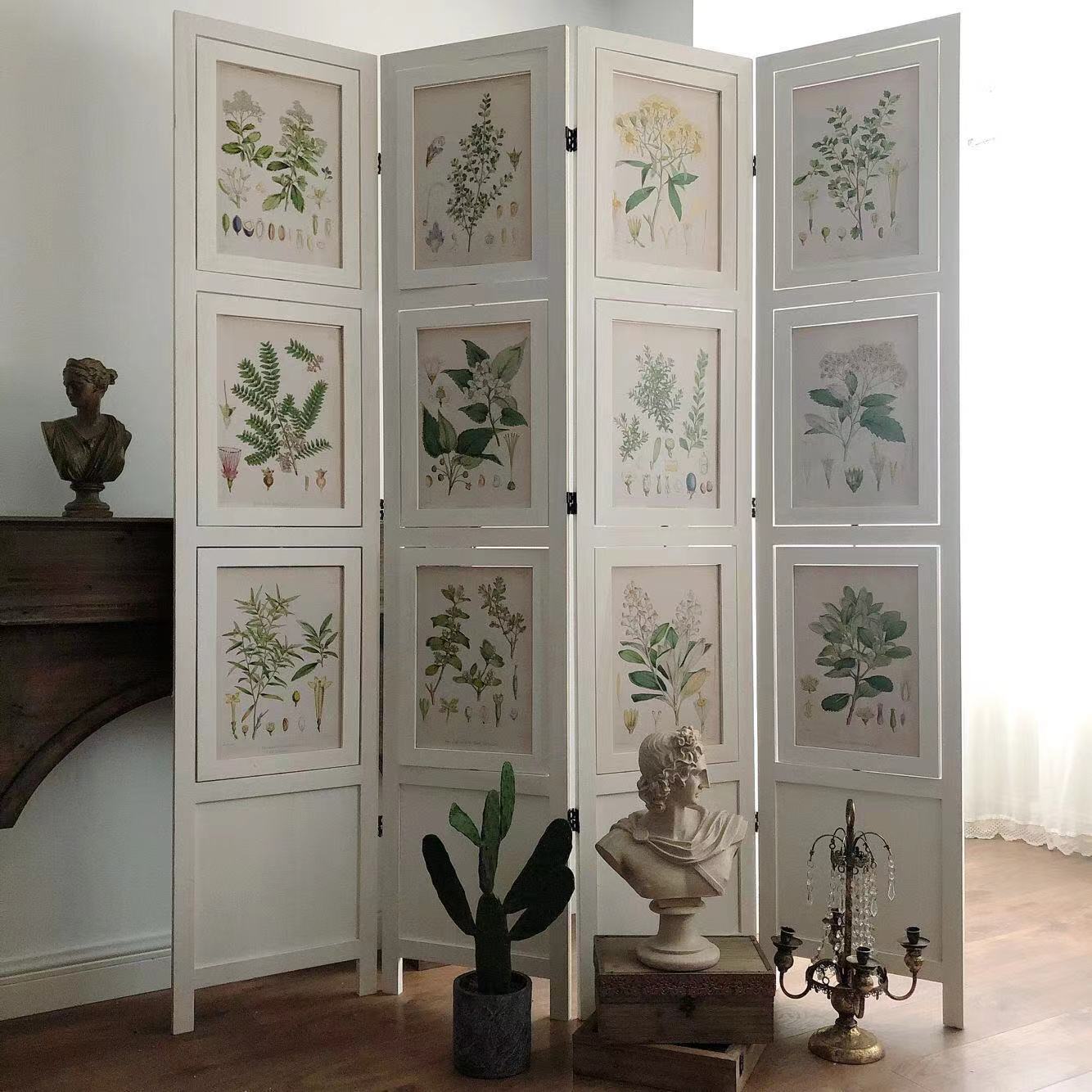 Panel Solid Wood Folding Room Divider - 4 Seasons Home Gadgets