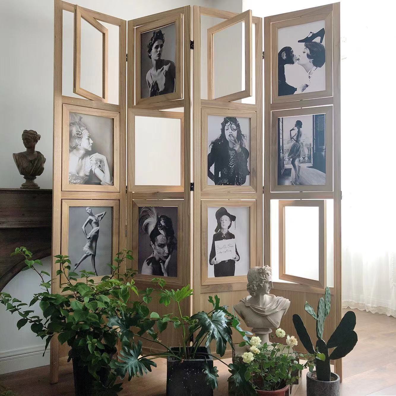 Panel Solid Wood Folding Room Divider - 4 Seasons Home Gadgets