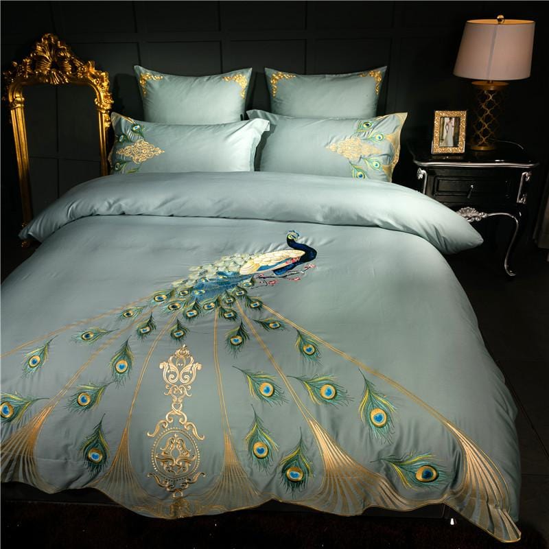 Peacock Rue Duvet Cover Set - 4 Seasons Home Gadgets