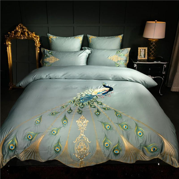 Peacock Rue Duvet Cover Set - 4 Seasons Home Gadgets