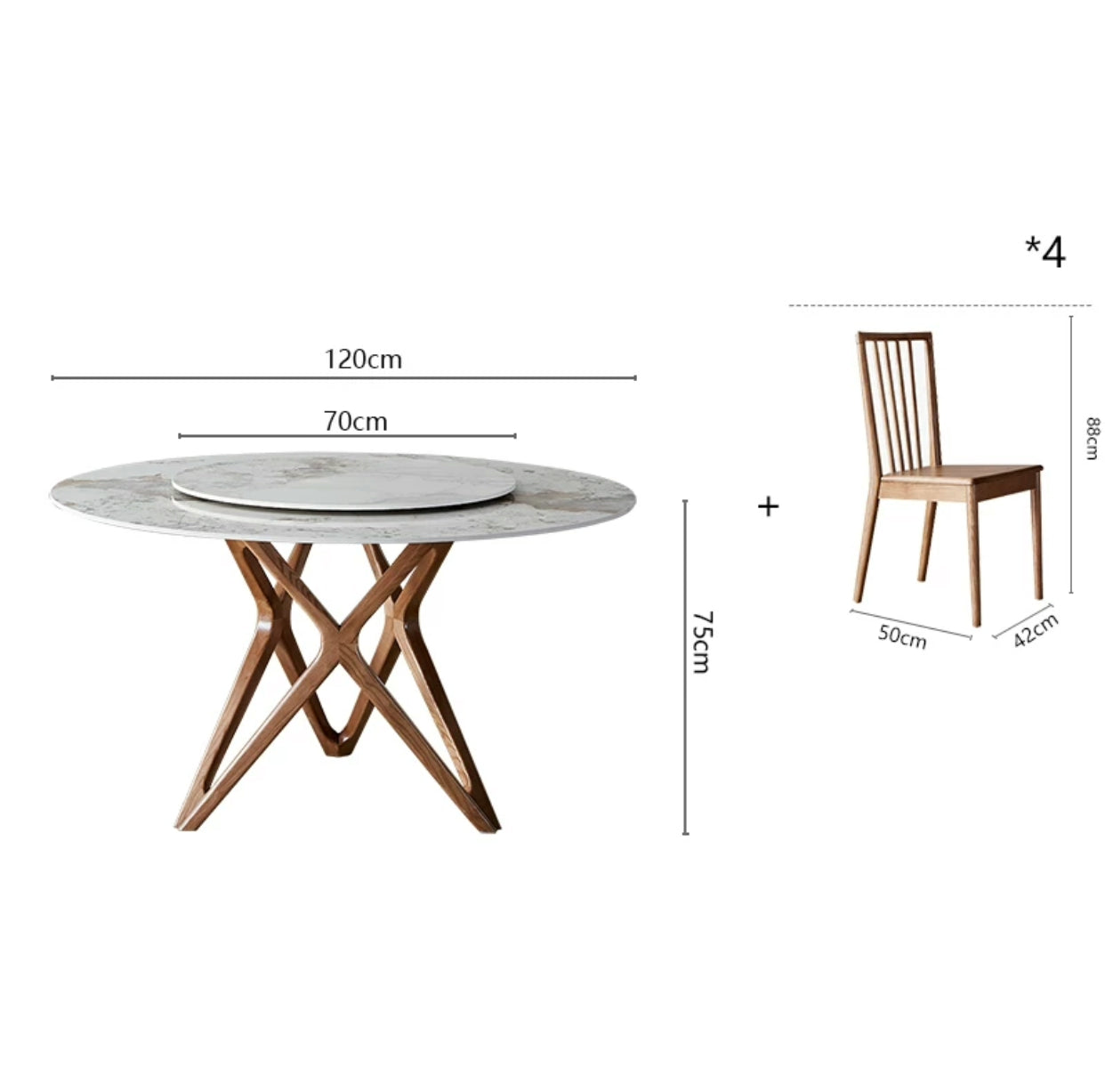 Pedestal Dining Table With Chairs Set - 4 Seasons Home Gadgets