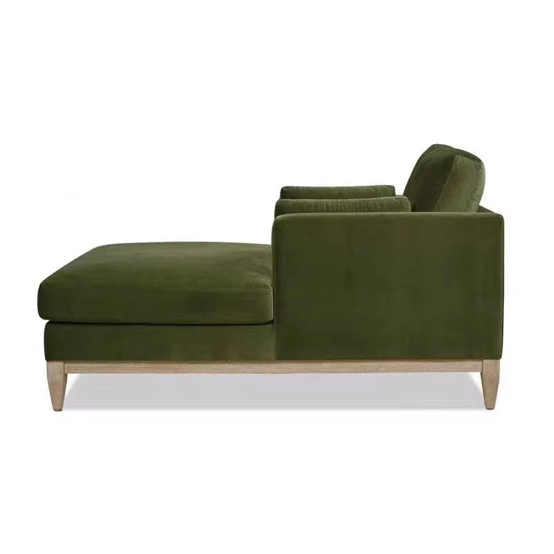 Pera Velvet Chaise Lounge - 4 Seasons Home Gadgets