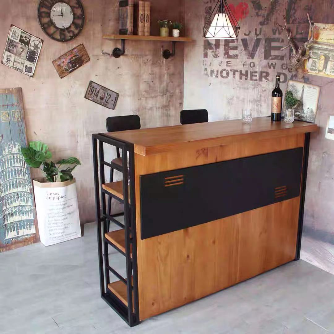 Pine Oak Bar Table - 4 Seasons Home Gadgets