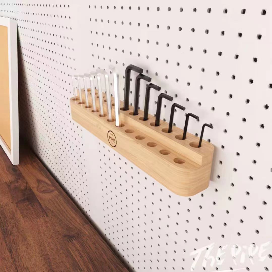 Pine Wood Storage Pegboard With Kit - 4 Seasons Home Gadgets