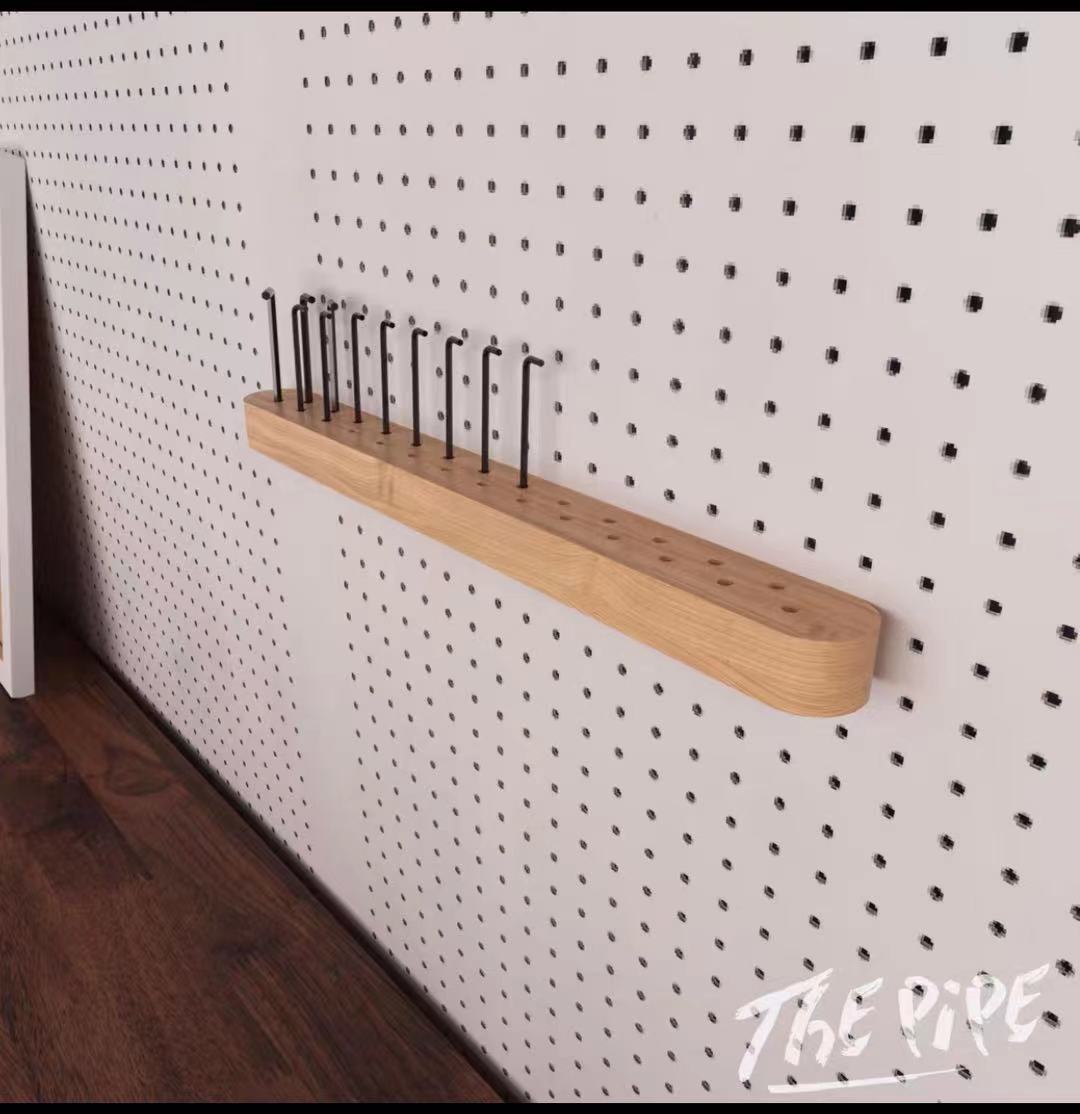 Pine Wood Storage Pegboard With Kit - 4 Seasons Home Gadgets