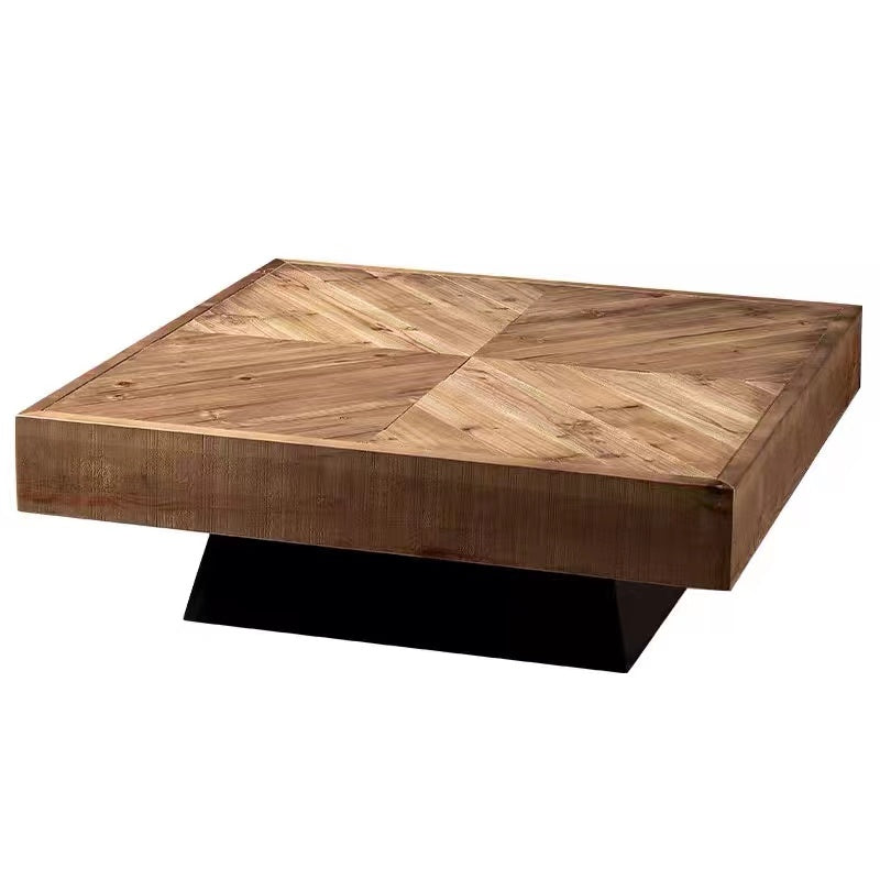 Pine & Elmwood Square Coffee Table - 4 Seasons Home Gadgets