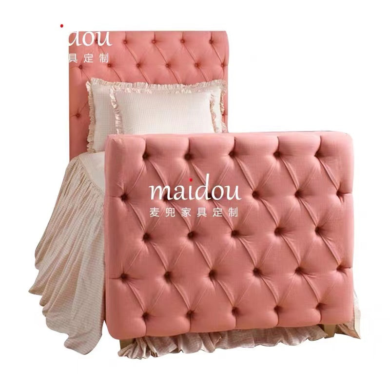 Pink Tufted Upholstered Bed - 4 Seasons Home Gadgets