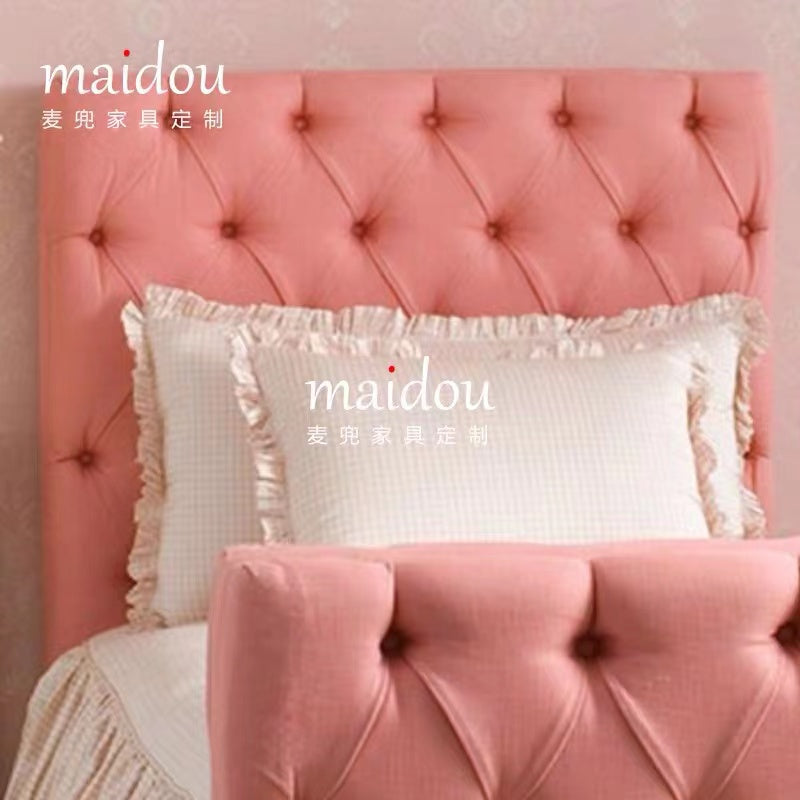 Pink Tufted Upholstered Bed - 4 Seasons Home Gadgets