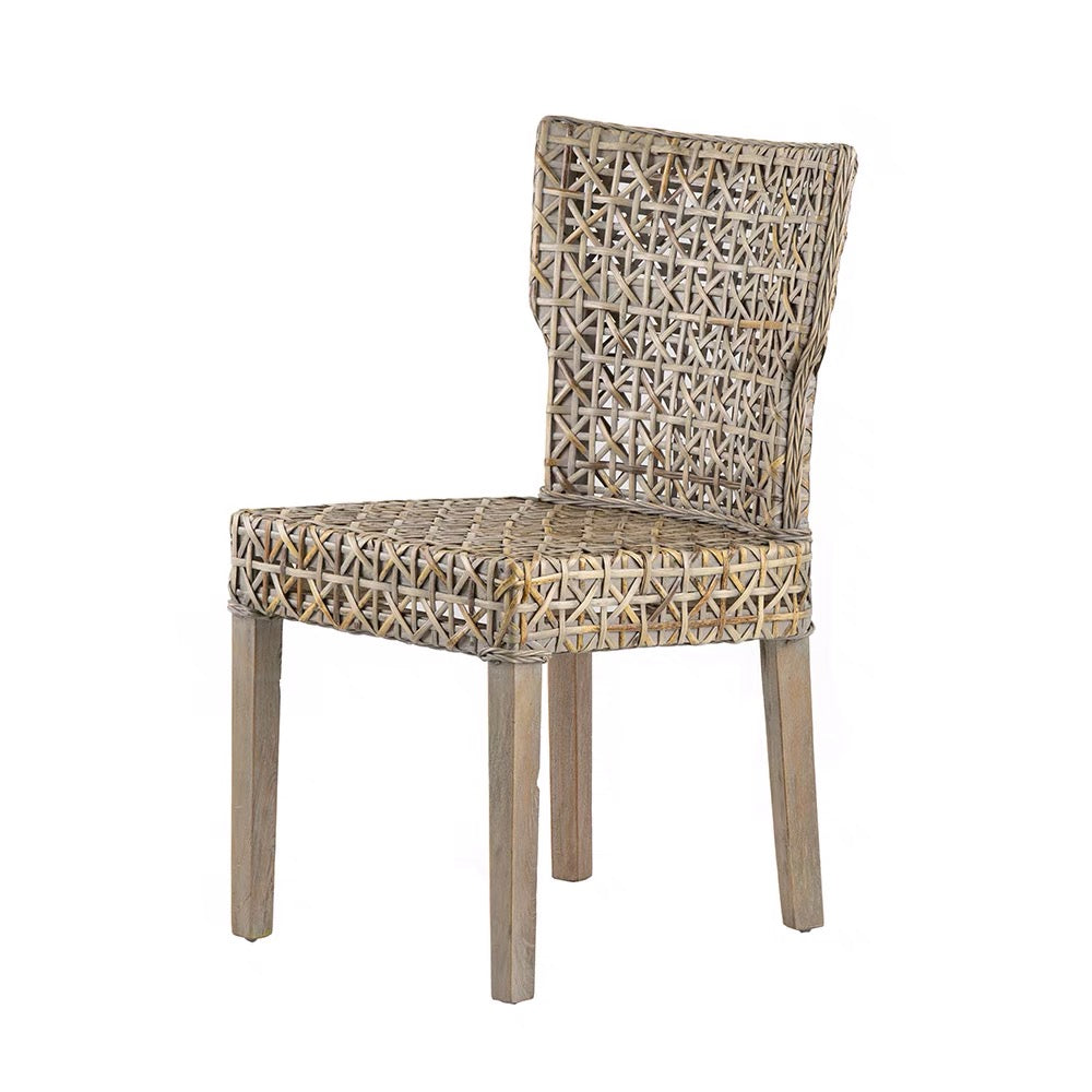 Rashad Rattan Wide Side Chair - 4 Seasons Home Gadgets