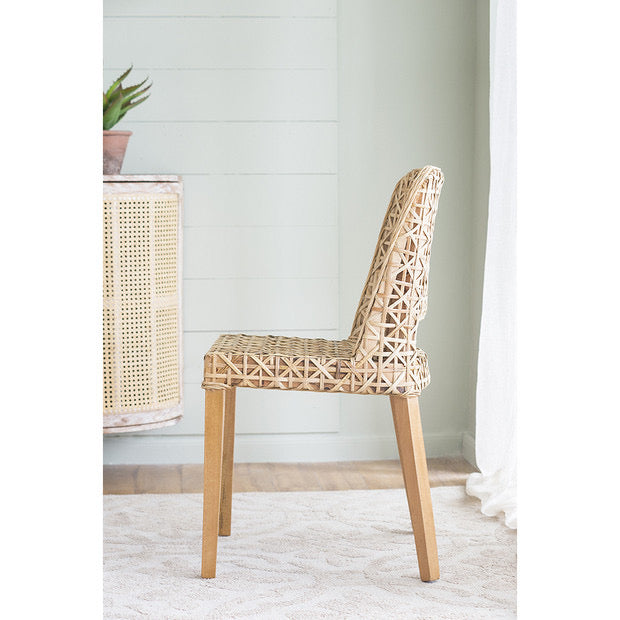 Rashad Rattan Wide Side Chair - 4 Seasons Home Gadgets