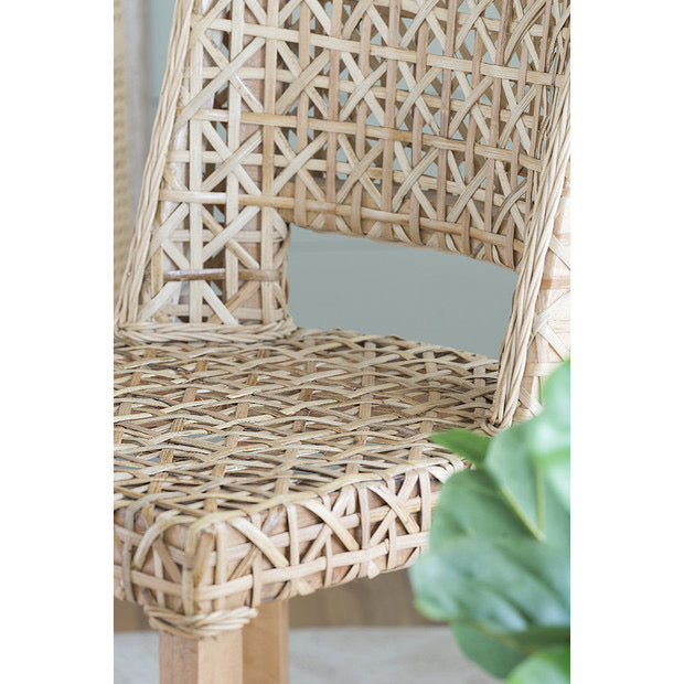 Rashad Rattan Wide Side Chair - 4 Seasons Home Gadgets