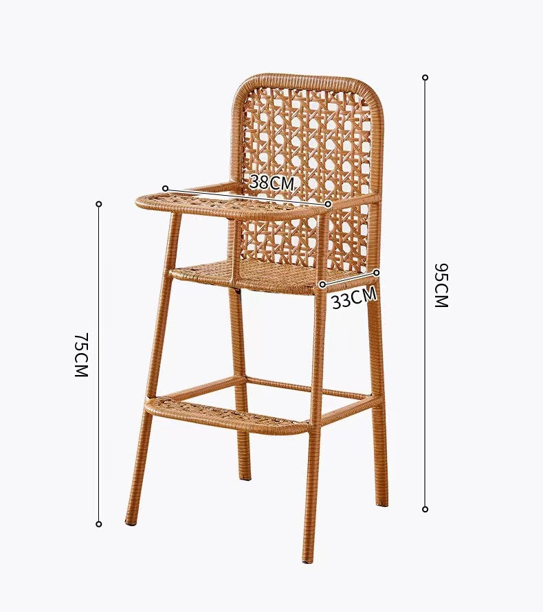 Rattan Baby High Chair - 4 Seasons Home Gadgets