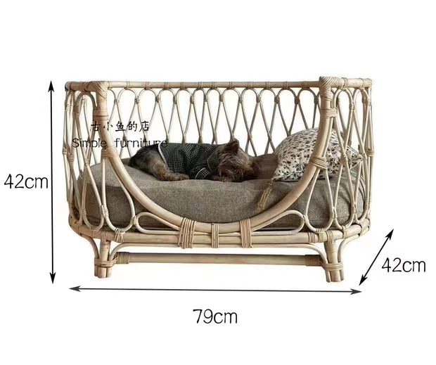 Rattan Cat & Dog Sofa Bed - 4 Seasons Home Gadgets