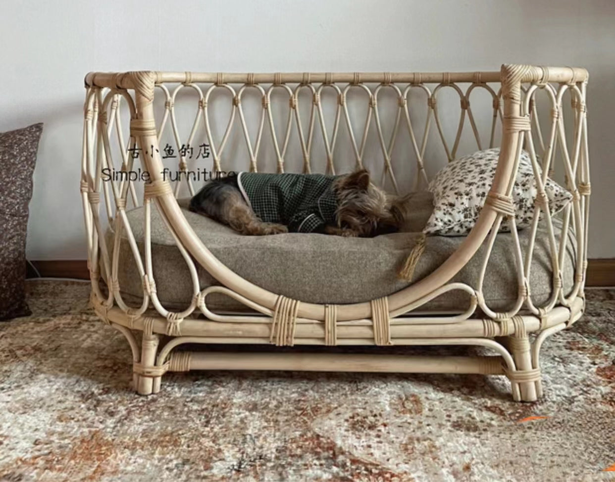 Rattan Cat & Dog Sofa Bed - 4 Seasons Home Gadgets