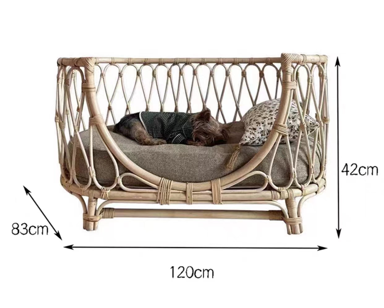 Rattan Cat & Dog Sofa Bed - 4 Seasons Home Gadgets