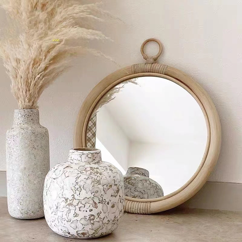 Rattan Coastal Mirror - 4 Seasons Home Gadgets