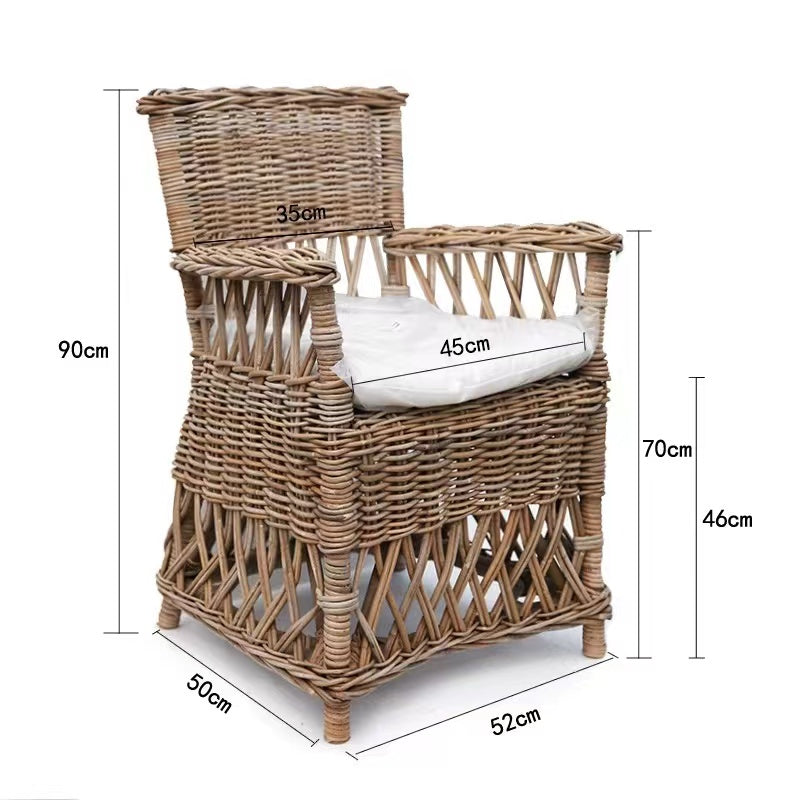 Rattan Cushion Armchair - 4 Seasons Home Gadgets