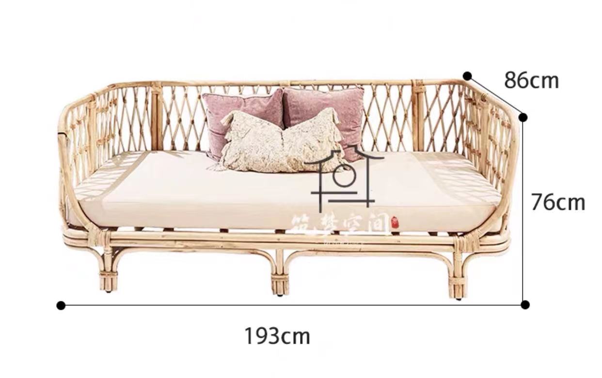 Rattan Daybed with Mattress - 4 Seasons Home Gadgets