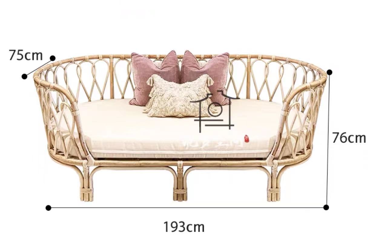 Rattan Daybed with Mattress - 4 Seasons Home Gadgets