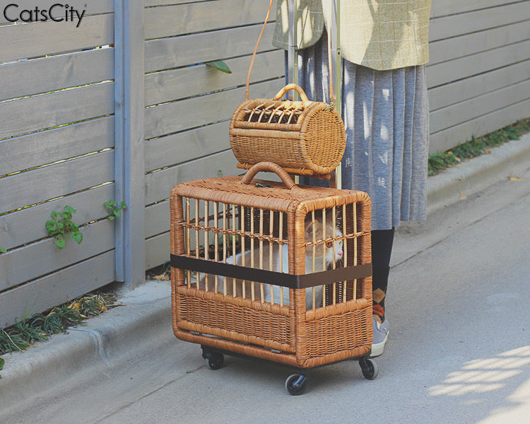 Rattan Rolling Stroller - 4 Seasons Home Gadgets