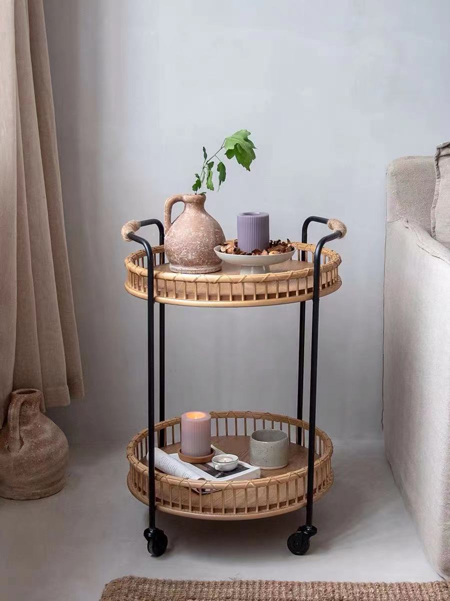 Rattan Serve Bar Cart - 4 Seasons Home Gadgets