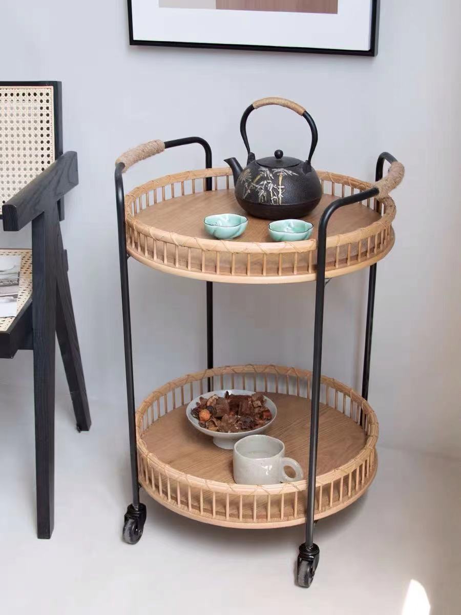 Rattan Serve Bar Cart - 4 Seasons Home Gadgets