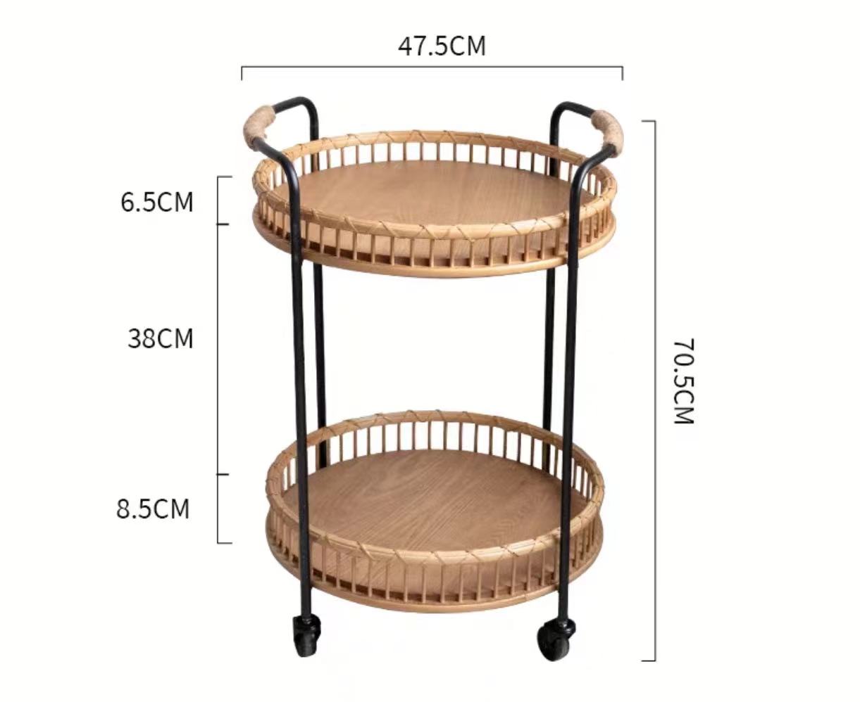 Rattan Serve Bar Cart - 4 Seasons Home Gadgets