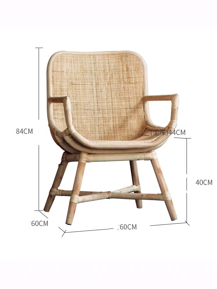 Rattan Wide Chair - 4 Seasons Home Gadgets